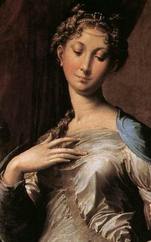 Girolamo Parmigianino Madonna with Long Neck oil painting image